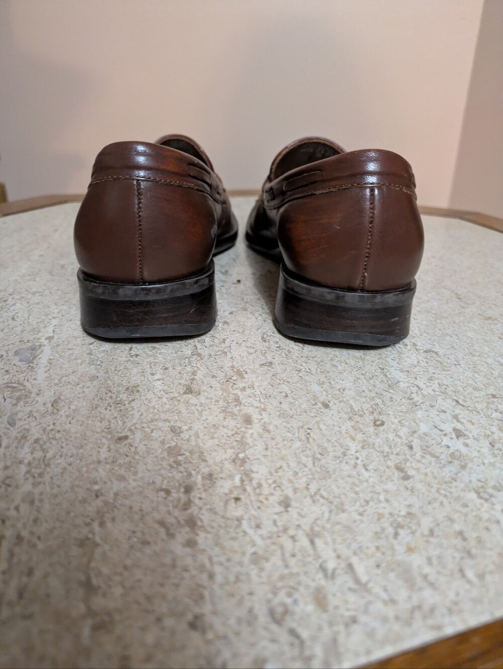 Etienne Aigner Loafers Size 7. Brown/Ivory, Slip On Shoe With Tassel. Leather. - Picture 6 of 8